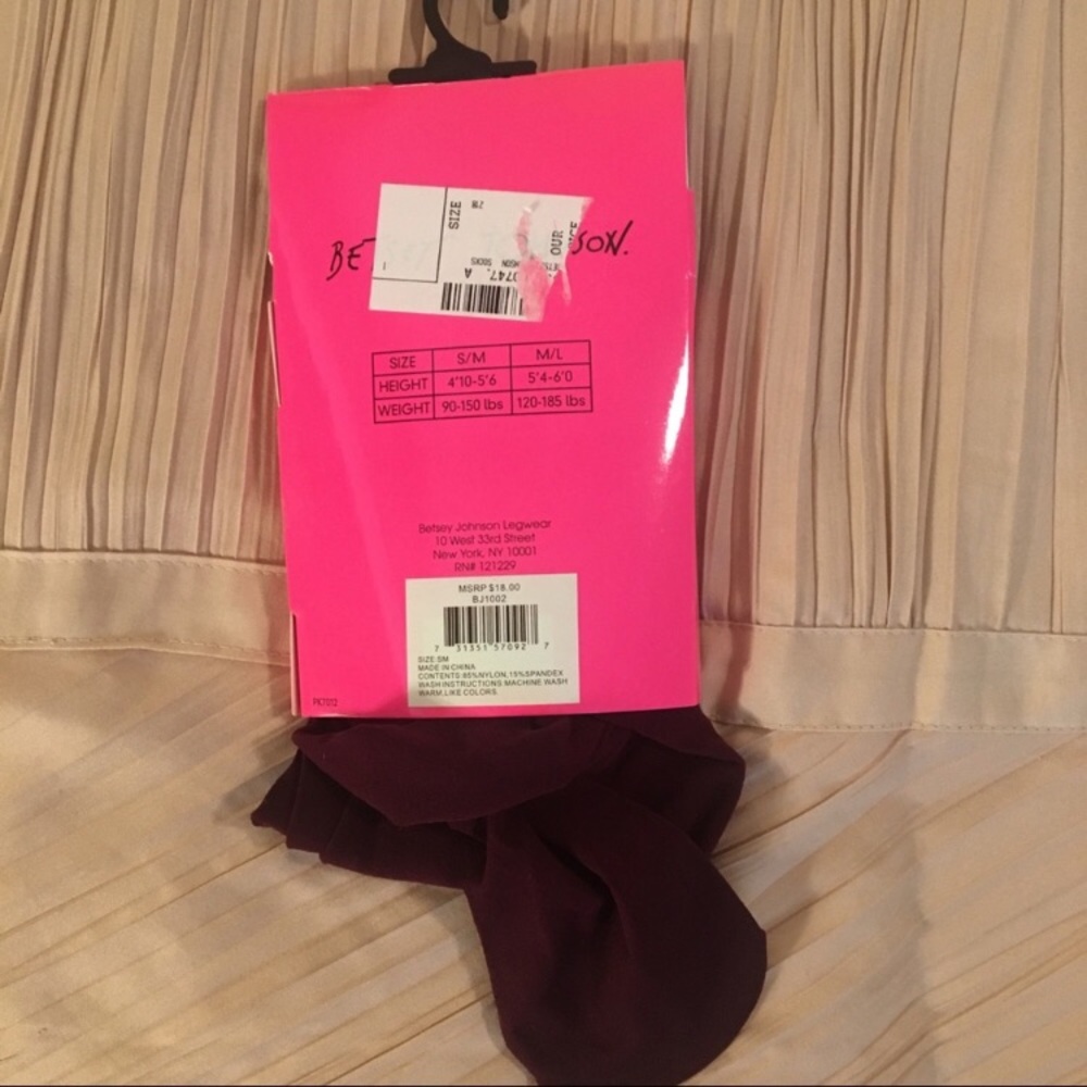 Betsey Johnson tights stockings size small medium - Picture 5 of 7